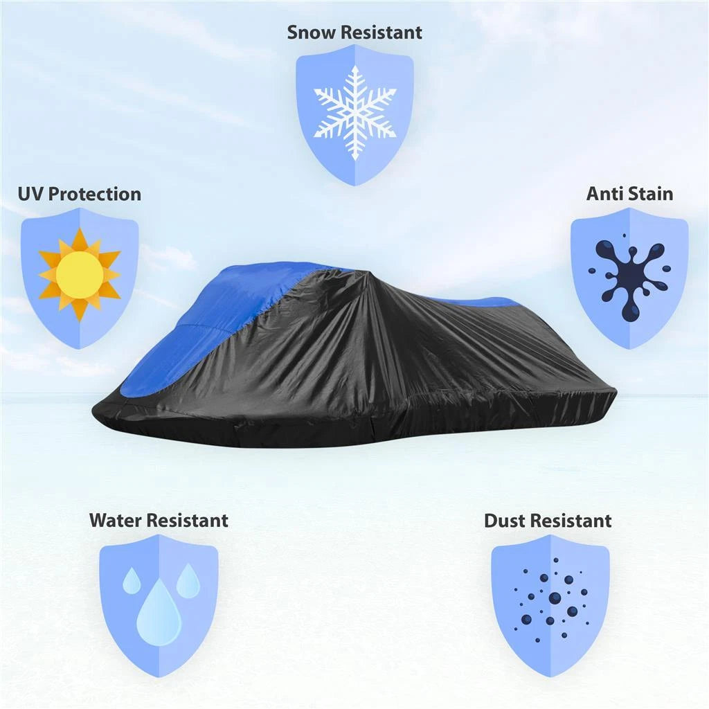 PWC Jet Ski Cover for Sea Doo Spark TRIXX 3up (2018–2019) 420 Denier Black Blue
