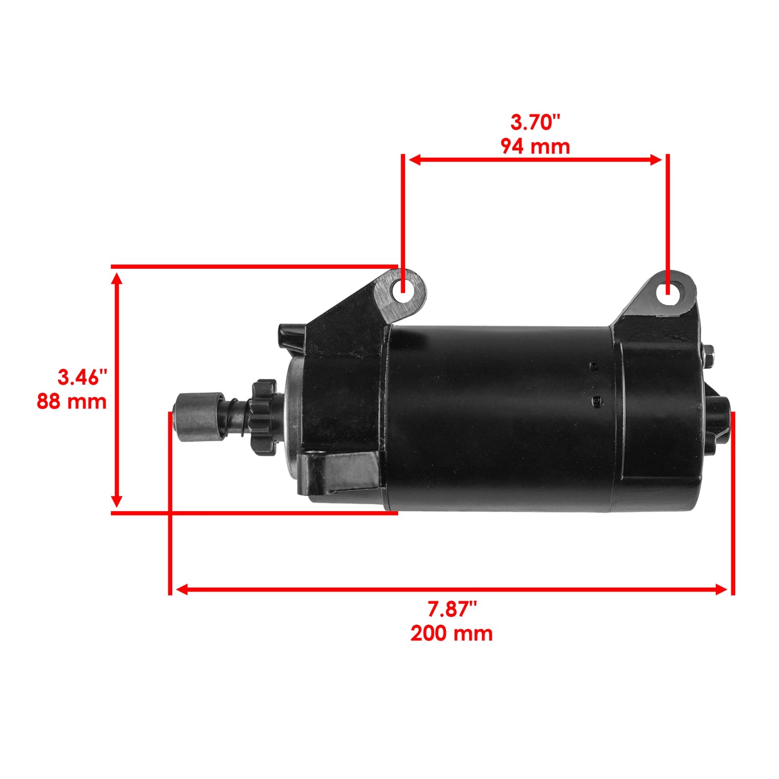 Starter for Yamaha C60ELR (1996–2000) Marine Outboard
