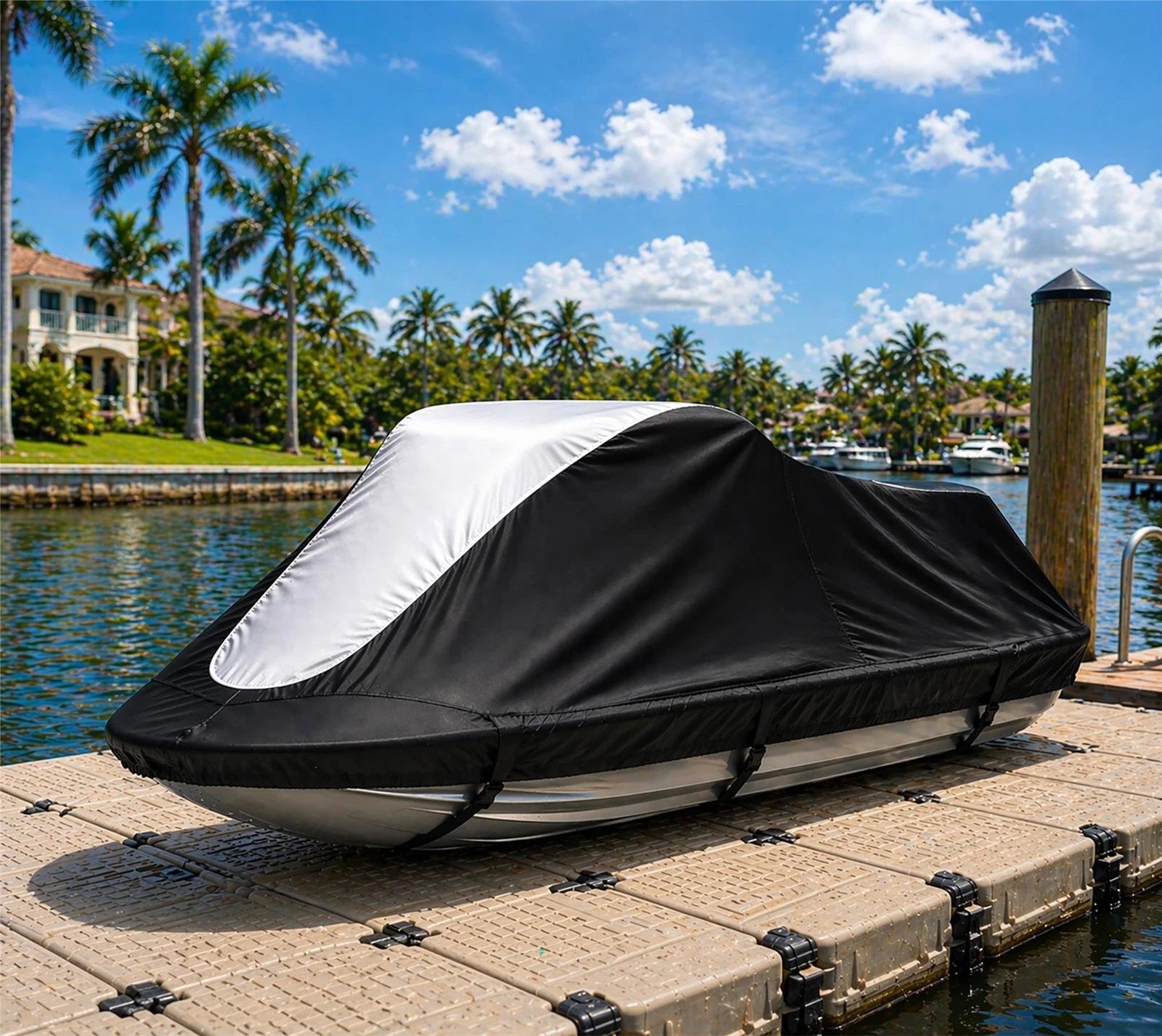 Jet Ski Cover for Sea Doo GT GTI (1992–2006) Black-Grey