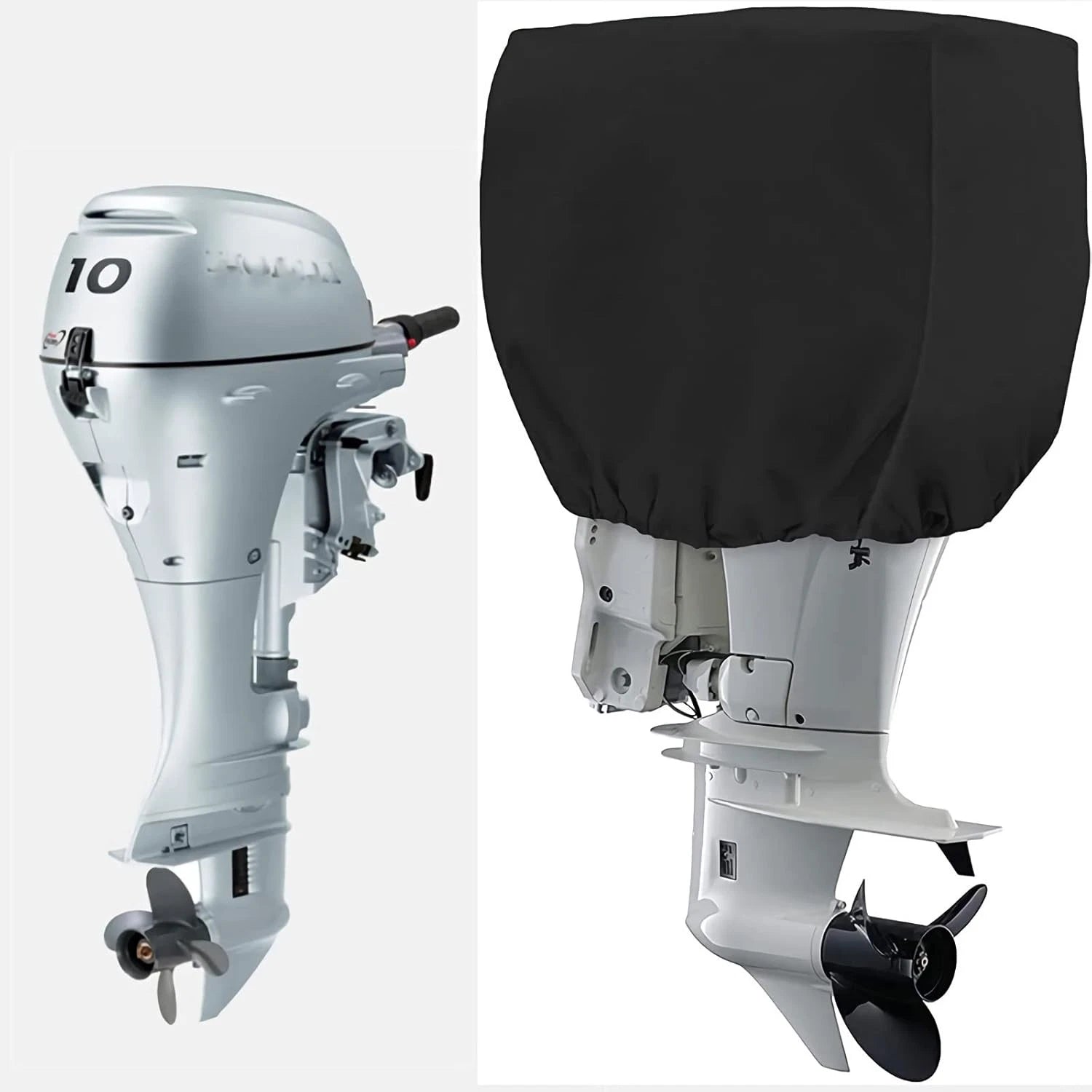 Outboard Motor Engine Cover for Universal (60-100 HP) - Black