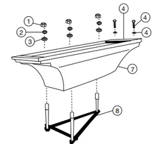 S.R Smith Flyte Deck II 8′ Taupe Stand Onlyw/ Jig and Mounting Hardware – 70-209-73810