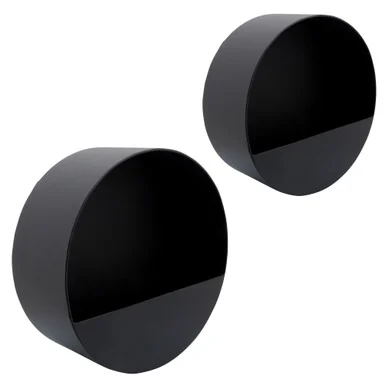Set of 2 Black Decorative Wall Hanging Planters 12″