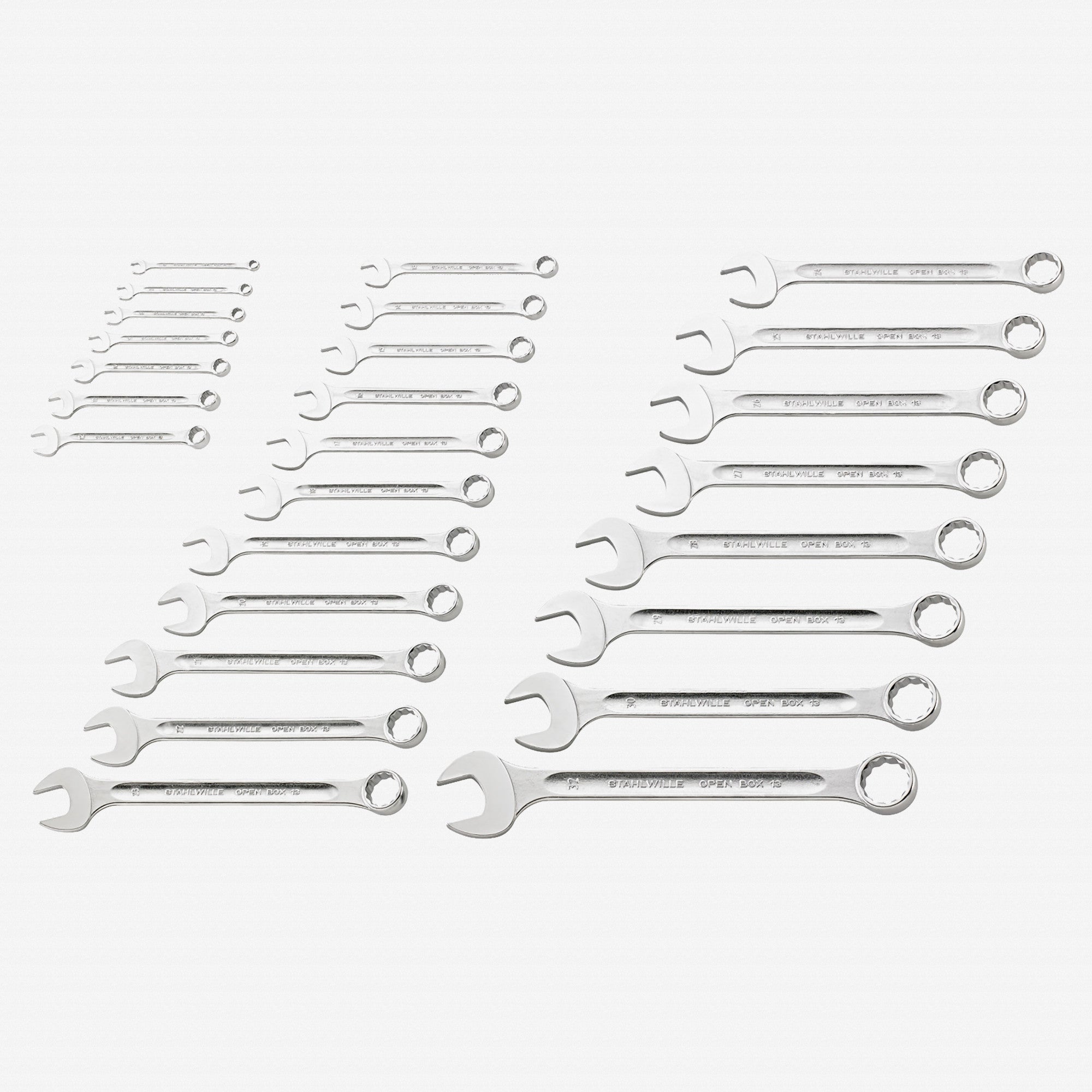 Stahlwille 13/26 OPEN BOX Combination Wrench Set, Metric, 6-32mm, 26 Pieces