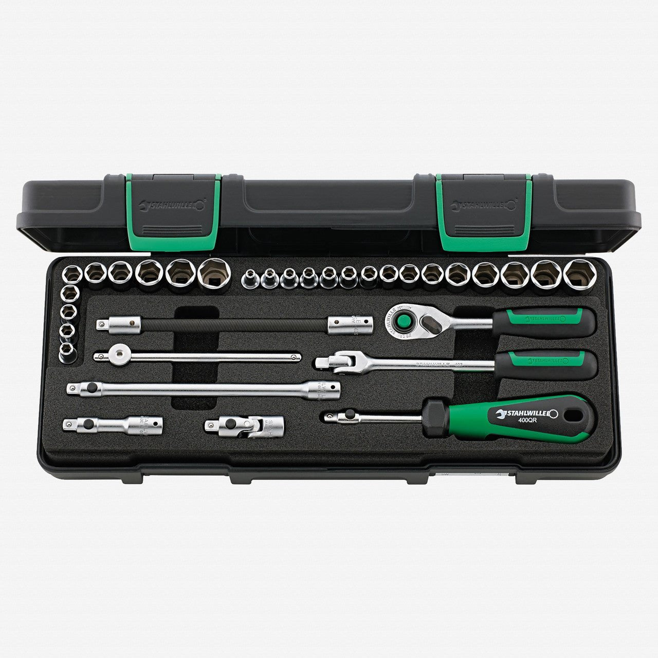 Stahlwille 40MA/25/8QR Socket Set, 1/4" Drive, Metric/SAE, 33 Pieces