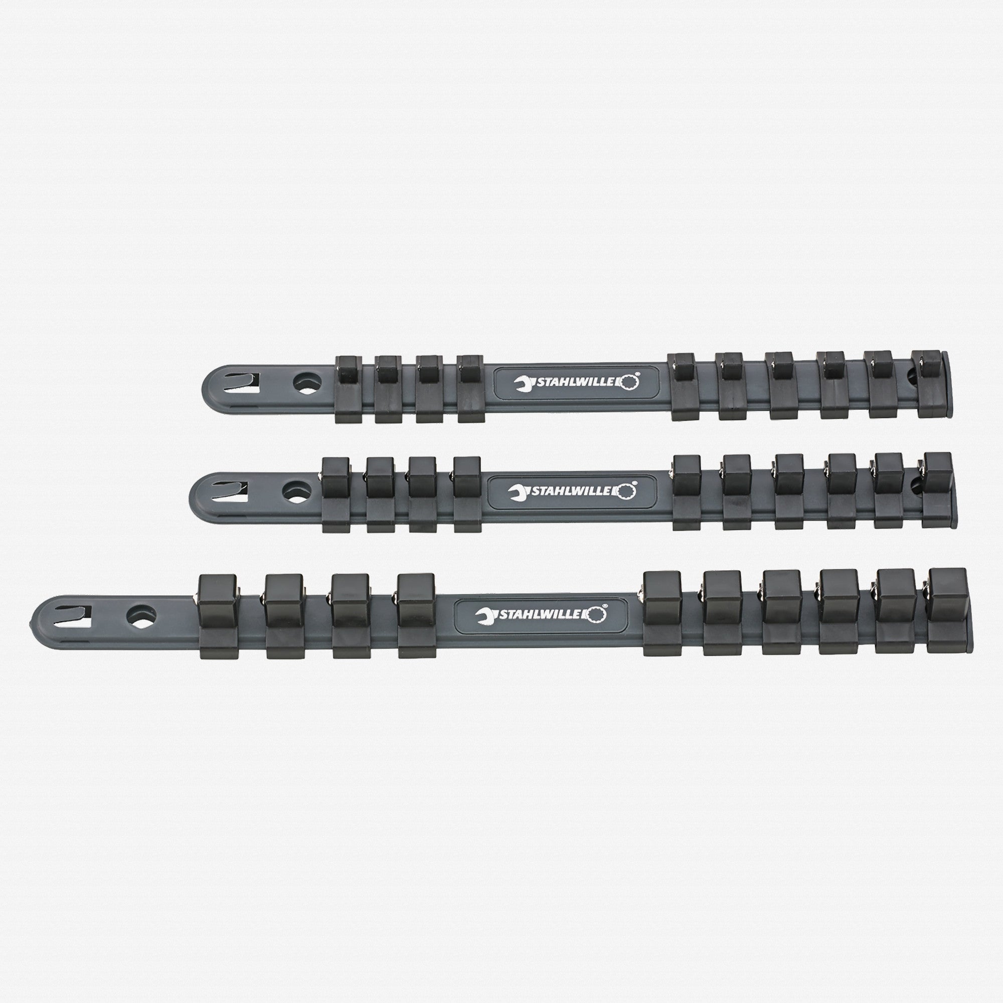 Stahlwille Plastic Socket Strip Set, 3 Pieces, Empty