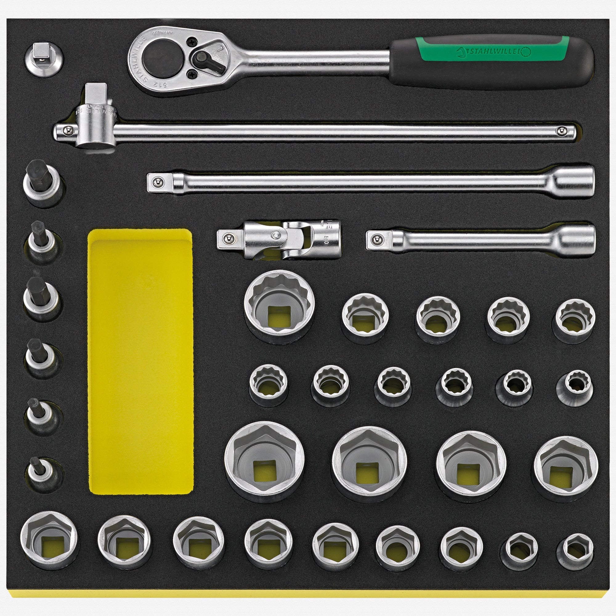 Stahlwille TCS 50/52/30/6 MF 1/2" Metric Socket Set in TCS Inlay