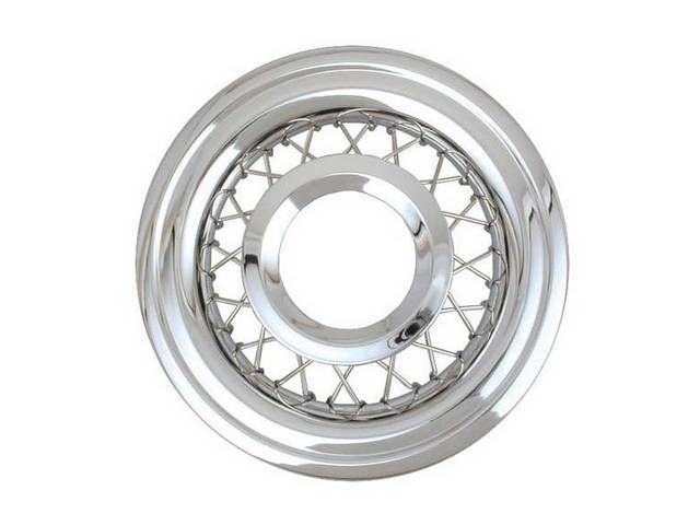 WHEEL COVER, SIMULATED WIRE