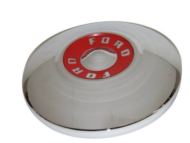 Small Button style Wheel Cover (Cap), Red Center