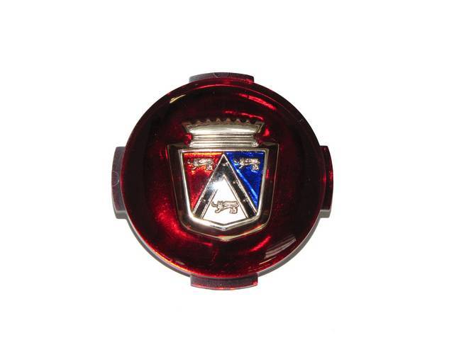 Wheel Cover Center Medallion, Ford crest on Red Background