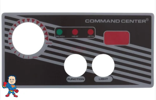 Tecmark 2-Button Analog Air Control Overlay with Temperature Window – Command Center – 6-3/8″ x 3-1/8″