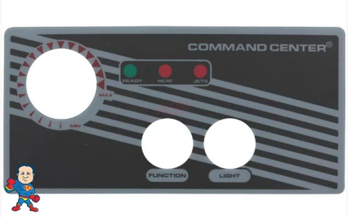 Tecmark 2-Button Overlay Without Temperature Window – Pneumatic Air Control Replacement – 6-3/8″ x 3-1/8″
