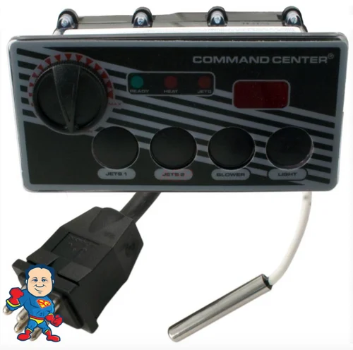 Tecmark 4-Button Analog Air Topside Control 115V w/Temperature Display, 10ft Cable & Overlay