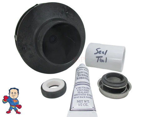 Waterway Executive 4HP Impeller & 1000 Seal Kit – 48/56 Frame Wet End Repair Kit with Install Tool