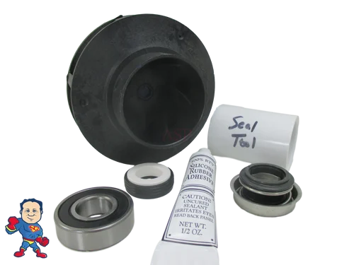 Waterway Executive 4HP Impeller Kit with 1000 Seal, Bearing & Silicone for Hot Tub Spa Pump Wet End