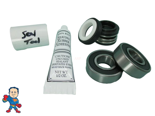 Watkins Piranha Wavemaster Pump Seal & Bearing Kit – Vendor Code 0302 – 1.65hp with Silicon