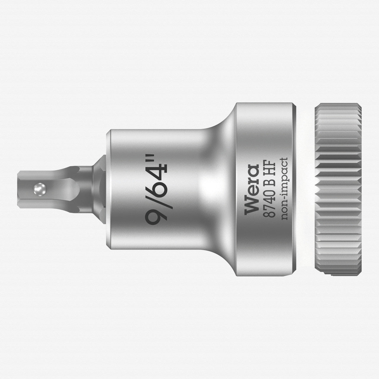 Wera 003082 3/8" Drive Zyklop Hex-Plus Bit Socket with Holding Function 9/64"