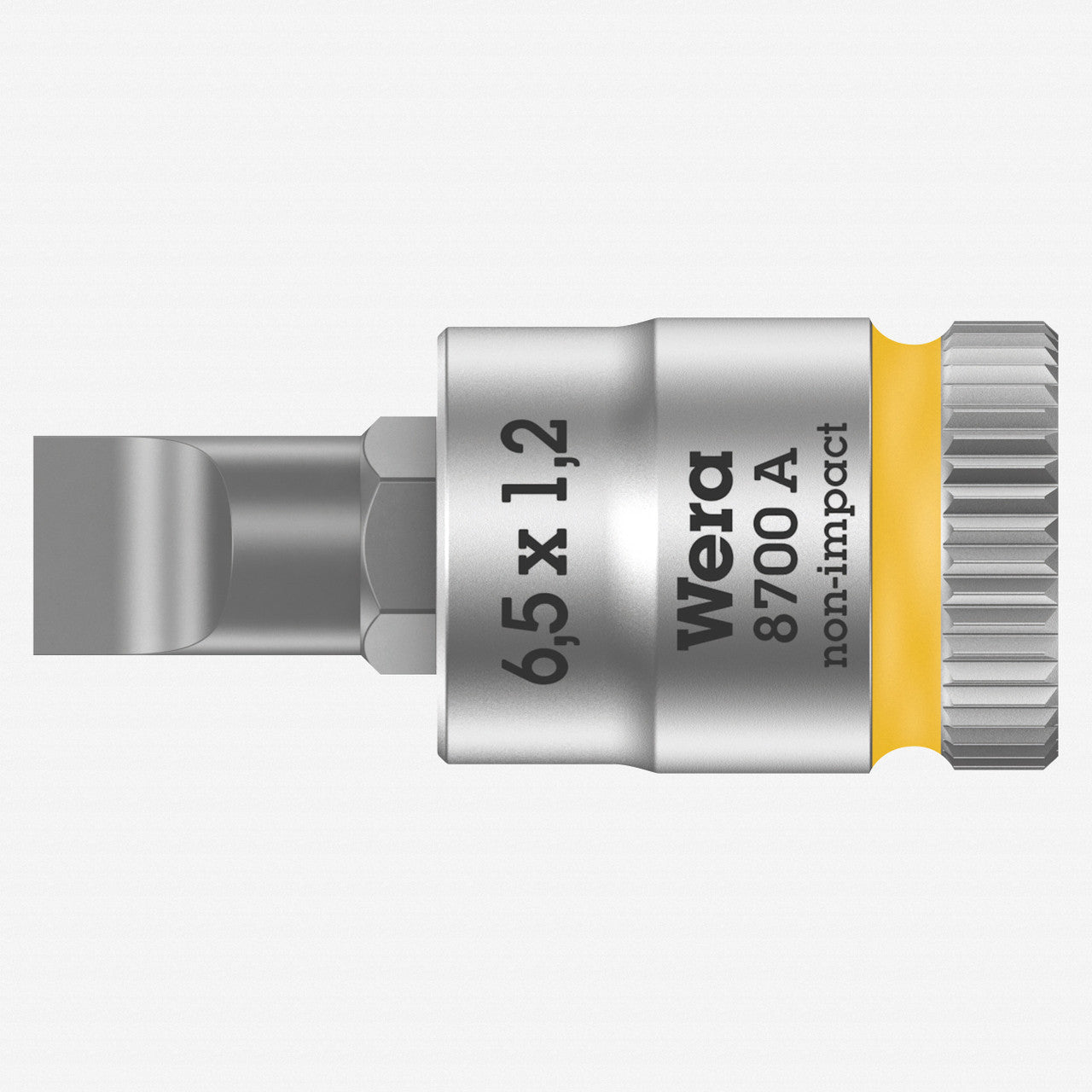 Wera 003322 8700 A FL Zyklop Bit Socket with 1/4" Drive, FL 1.2 x 6.5 x 28 mm