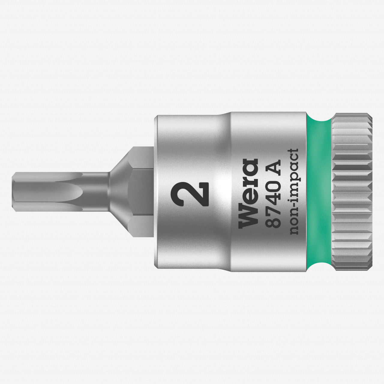 Wera 003330 8740 A Zyklop Hex Bit Socket with 1/4" Drive, 2.0 x 28 mm