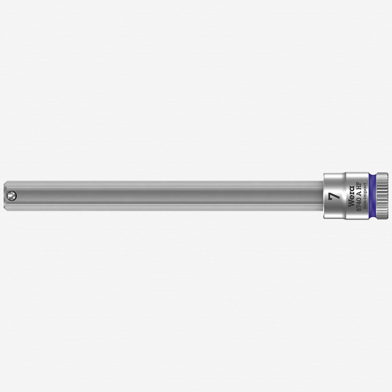 Wera 003342 8740 A Zyklop Bit Socket with 1/4" Drive with Holding Function , 7.0 x 100 mm