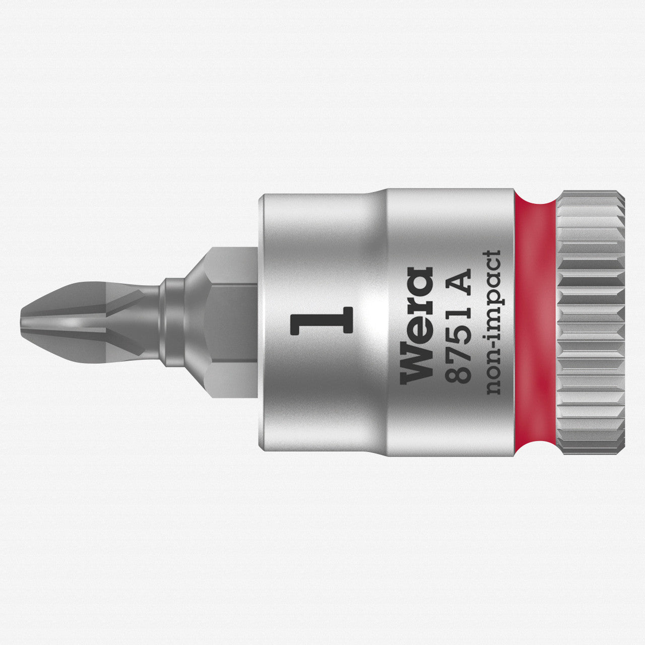 Wera 003350 8751 A PH Zyklop Bit Socket with 1/4" Drive, PH 1 x 28 mm