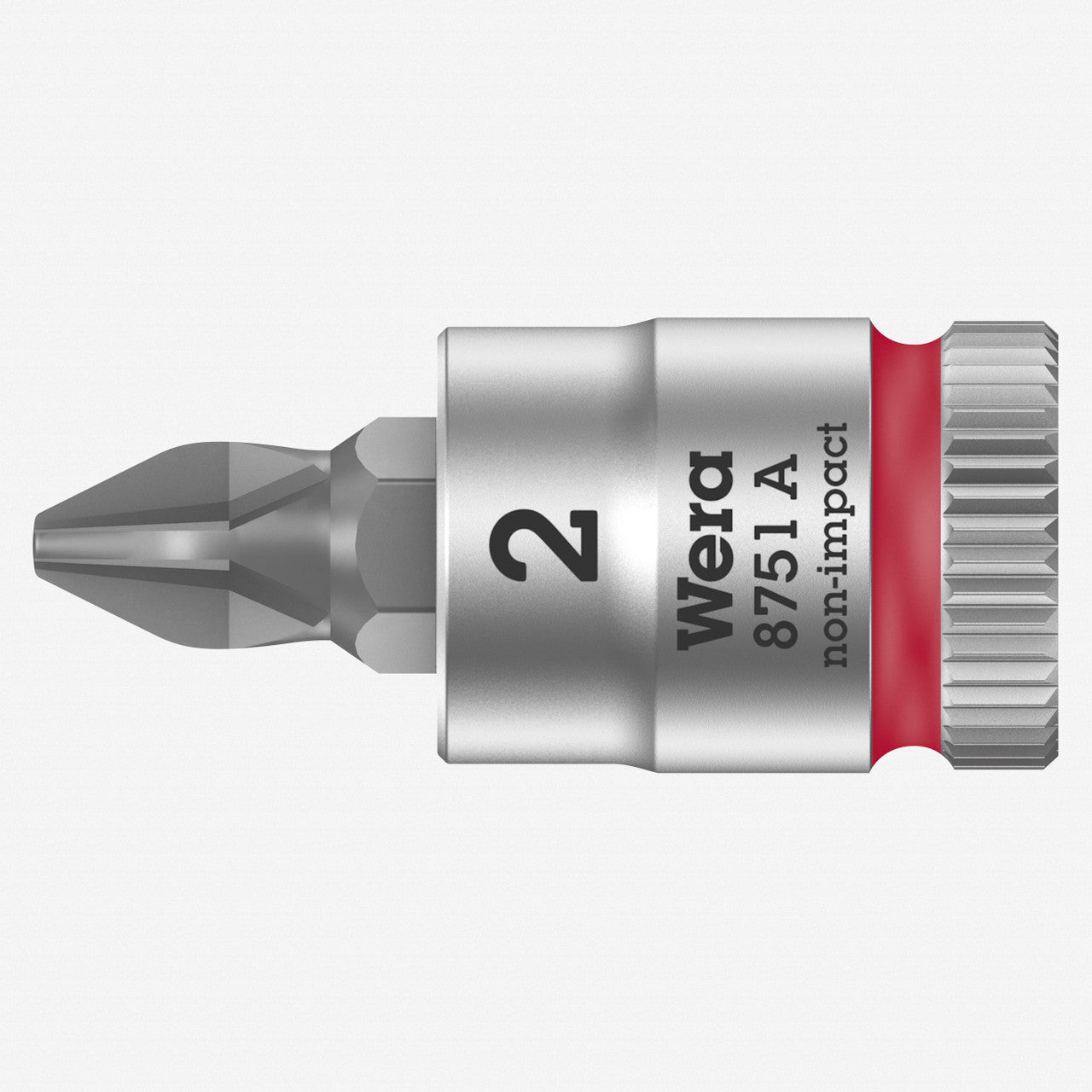 Wera 003351 8751 A PH Zyklop Bit Socket with 1/4" Drive, PH 2 x 28 mm