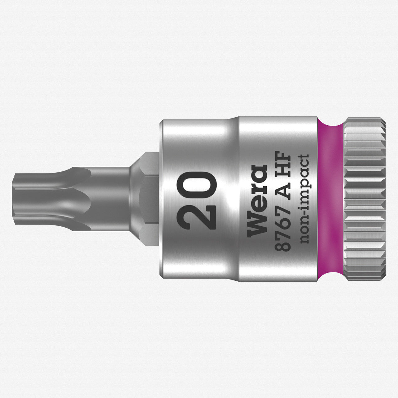 Wera 003364 8767 A HF TORX Zyklop Bit Socket 1/4" Drive with Holding Function , TX 20 x 28 mm