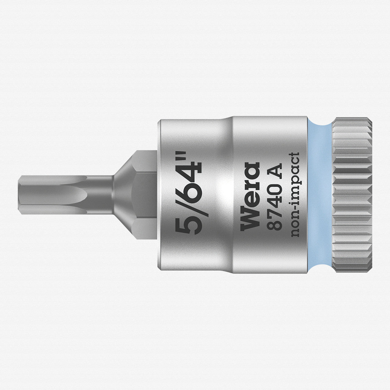 Wera 003380 8740 A 1/4" Drive Zyklop Hex-Plus Bit Socket, 5/64"