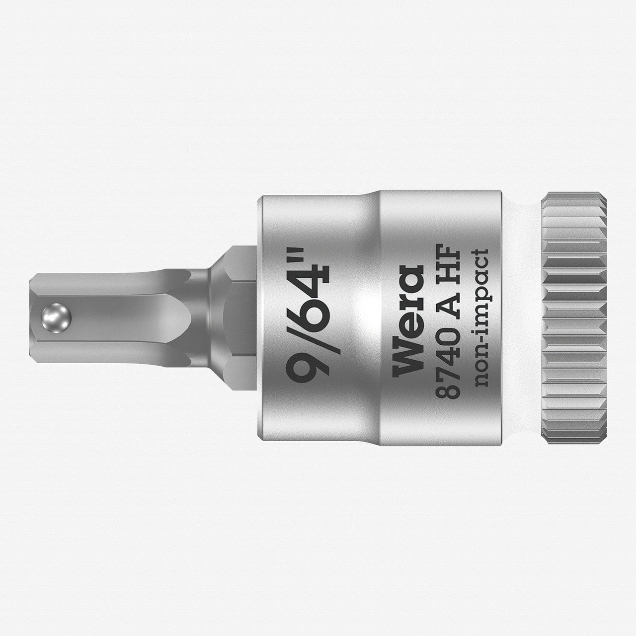 Wera 003384 8740 A 1/4" Drive Zyklop Hex-Plus Bit Socket with Holding Function 9/64"
