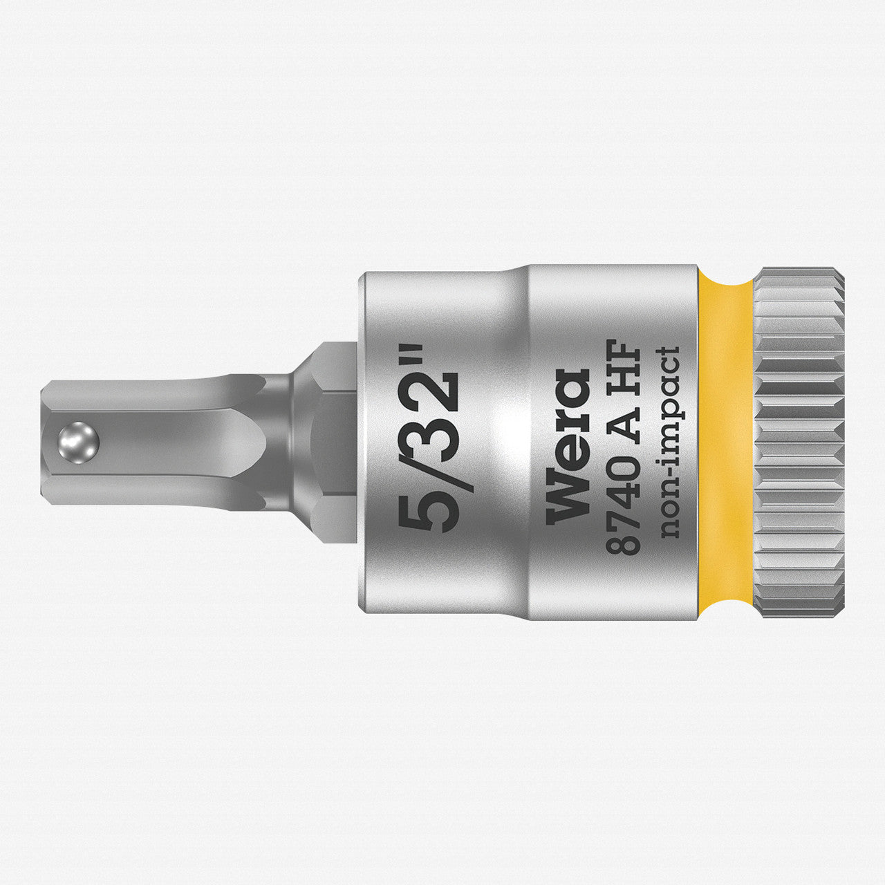 Wera 003385 8740 A 1/4" Drive Zyklop Hex-Plus Bit Socket with Holding Function 5/32"