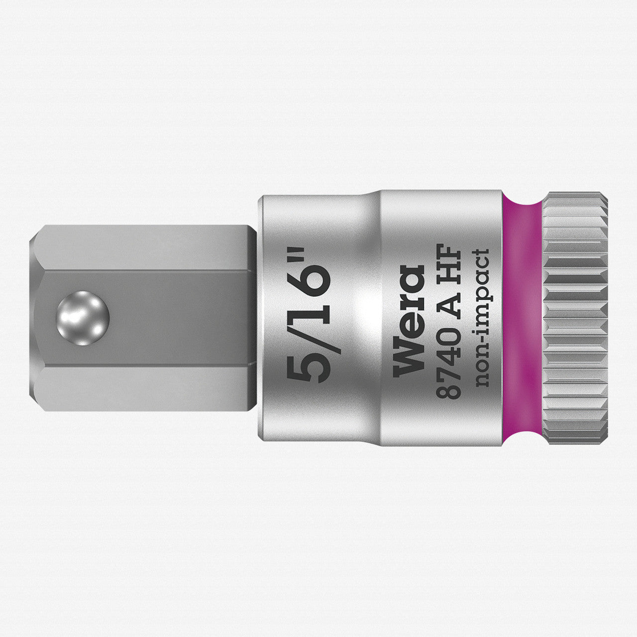 Wera 003389 8740 A 1/4" Drive Zyklop Hex-Plus Bit Socket with Holding Function 5/16"