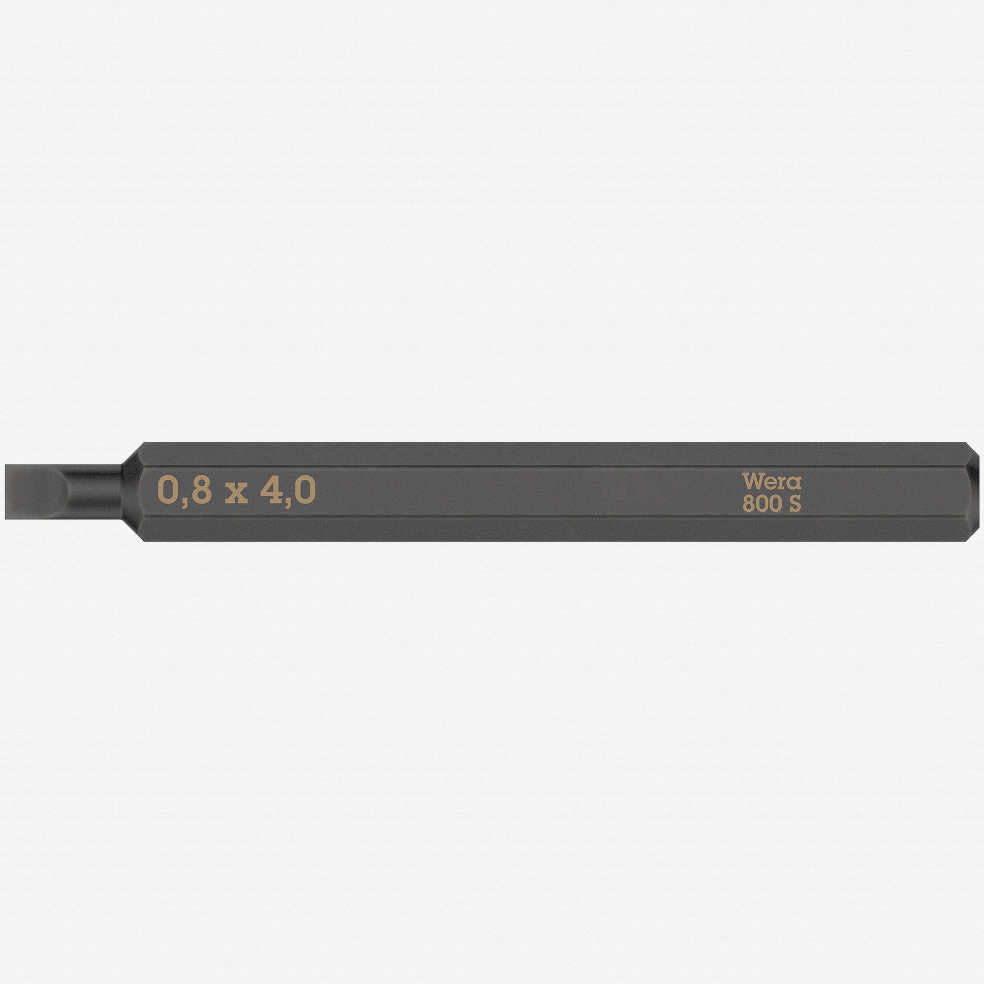 Wera 018140 Slotted 800 S Bit for Impact Screwdriver, 4.0 x 70mm