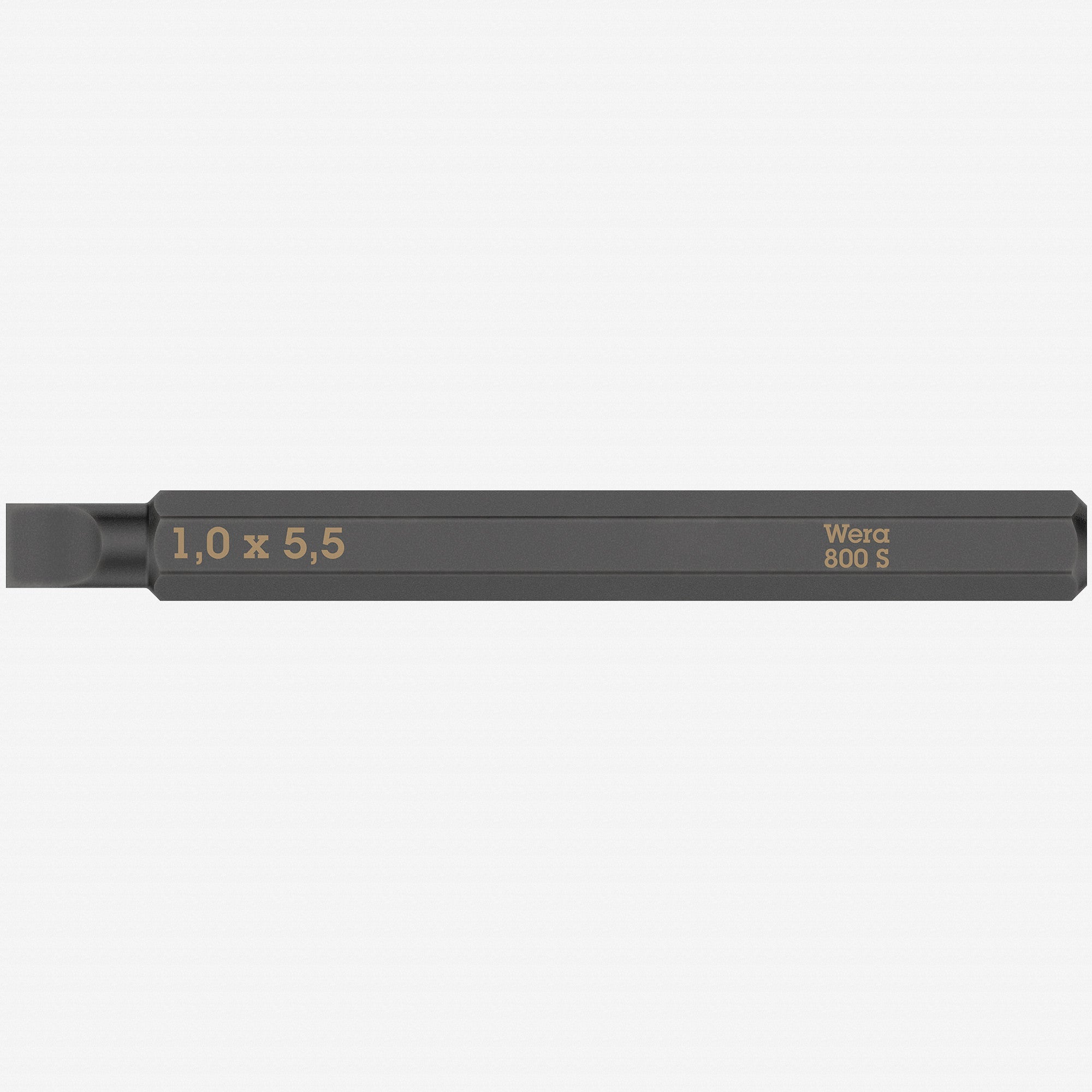 Wera 018141 Slotted 800 S Bit for Impact Screwdriver, 5.5 x 70mm