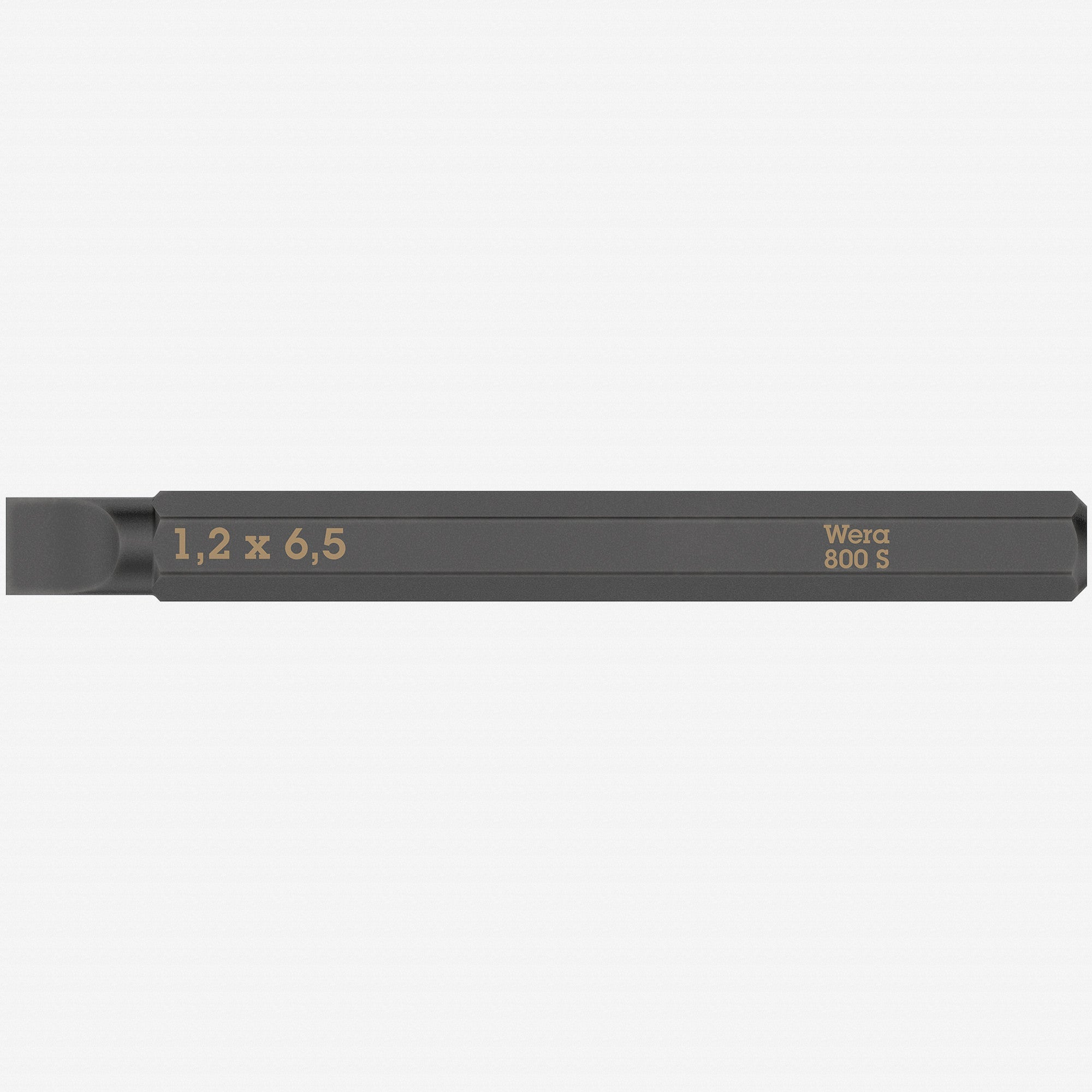 Wera 018142 Slotted 800 S Bit for Impact Screwdriver, 6.5 x 70mm