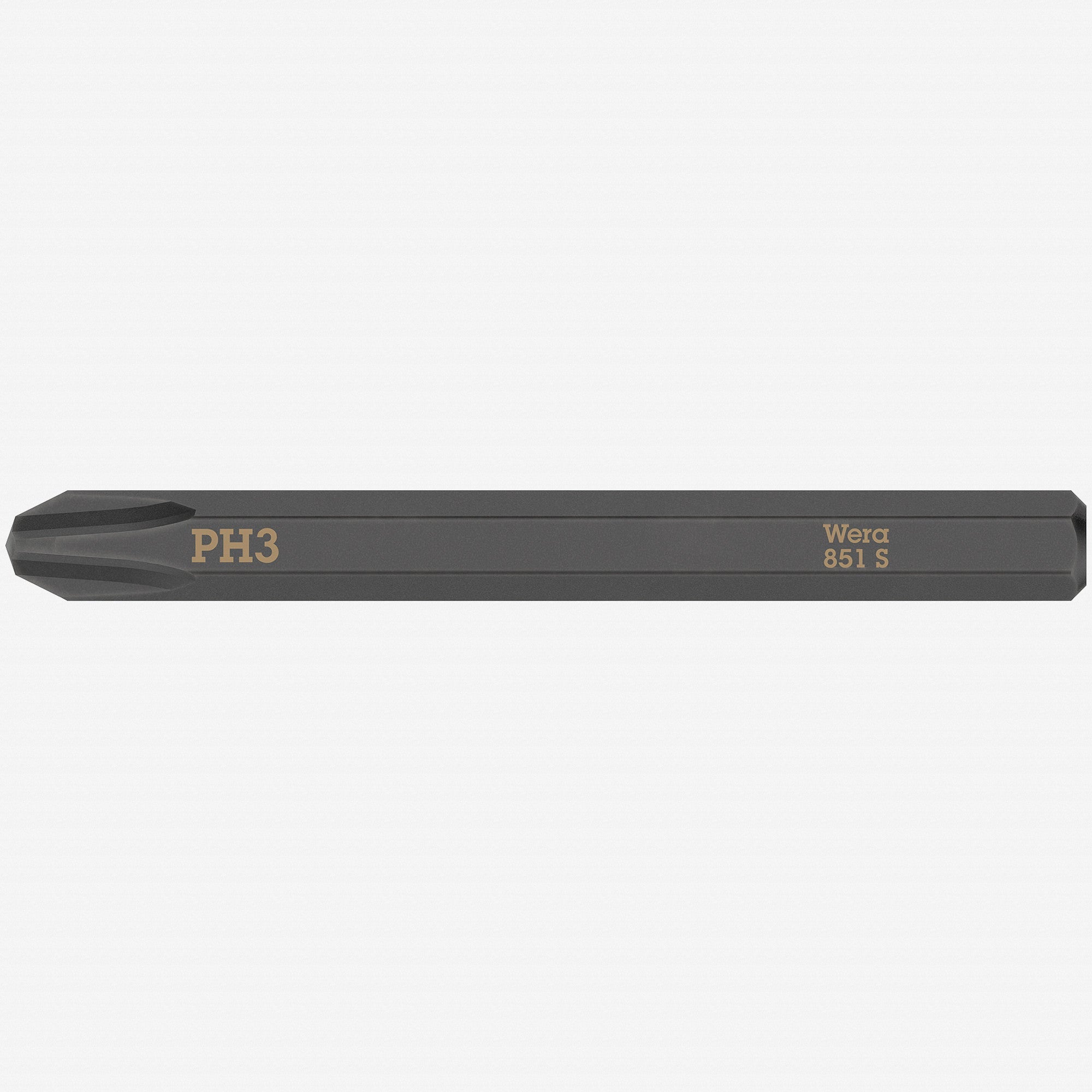 Wera 018162 Phillips 851 S Bit for Impact Screwdriver, #3 x 70mm