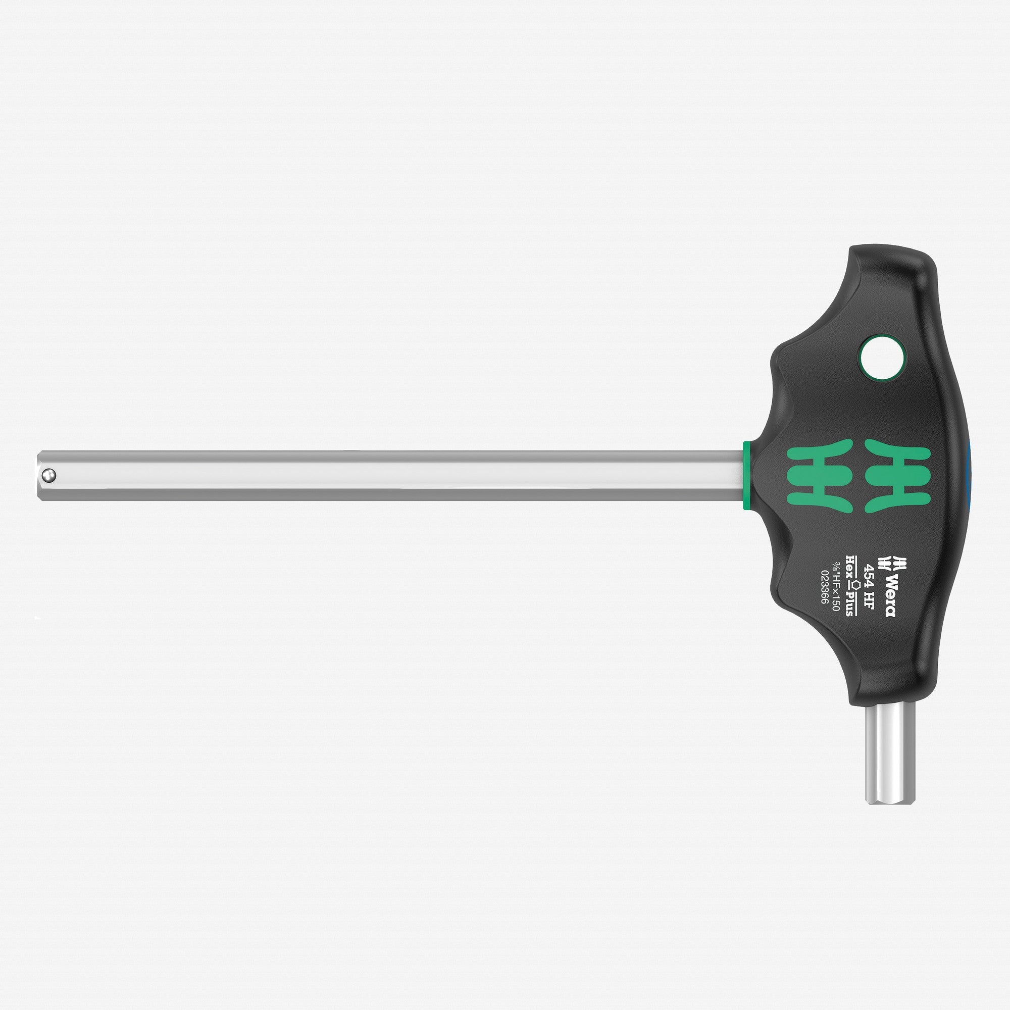 Wera 023366 Inch Hex-Plus T-handle with Holding Function, 3/8" x 150mm