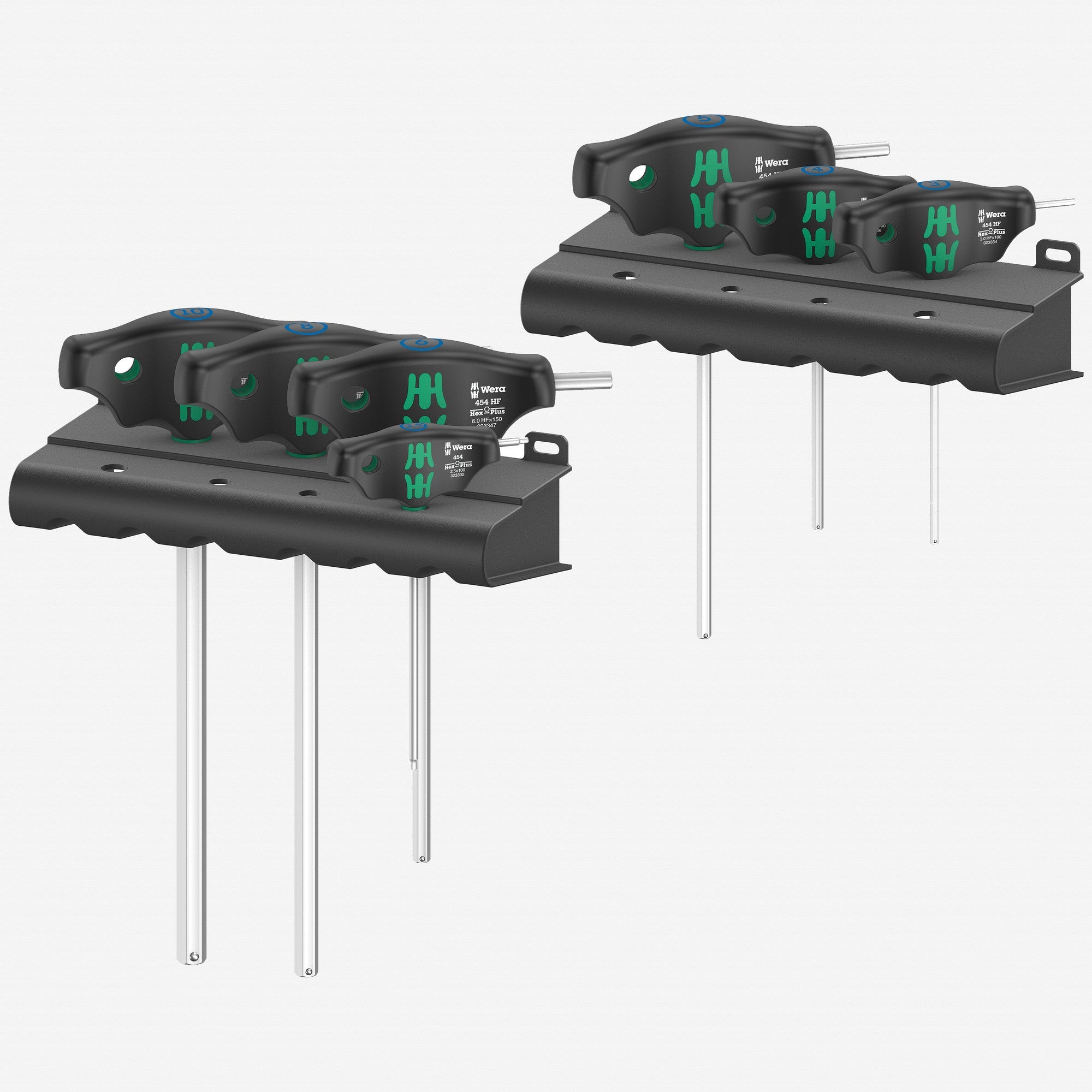 Wera 023450 Metric Hex-Plus T-handle Set with Holding Function, 7 Pieces