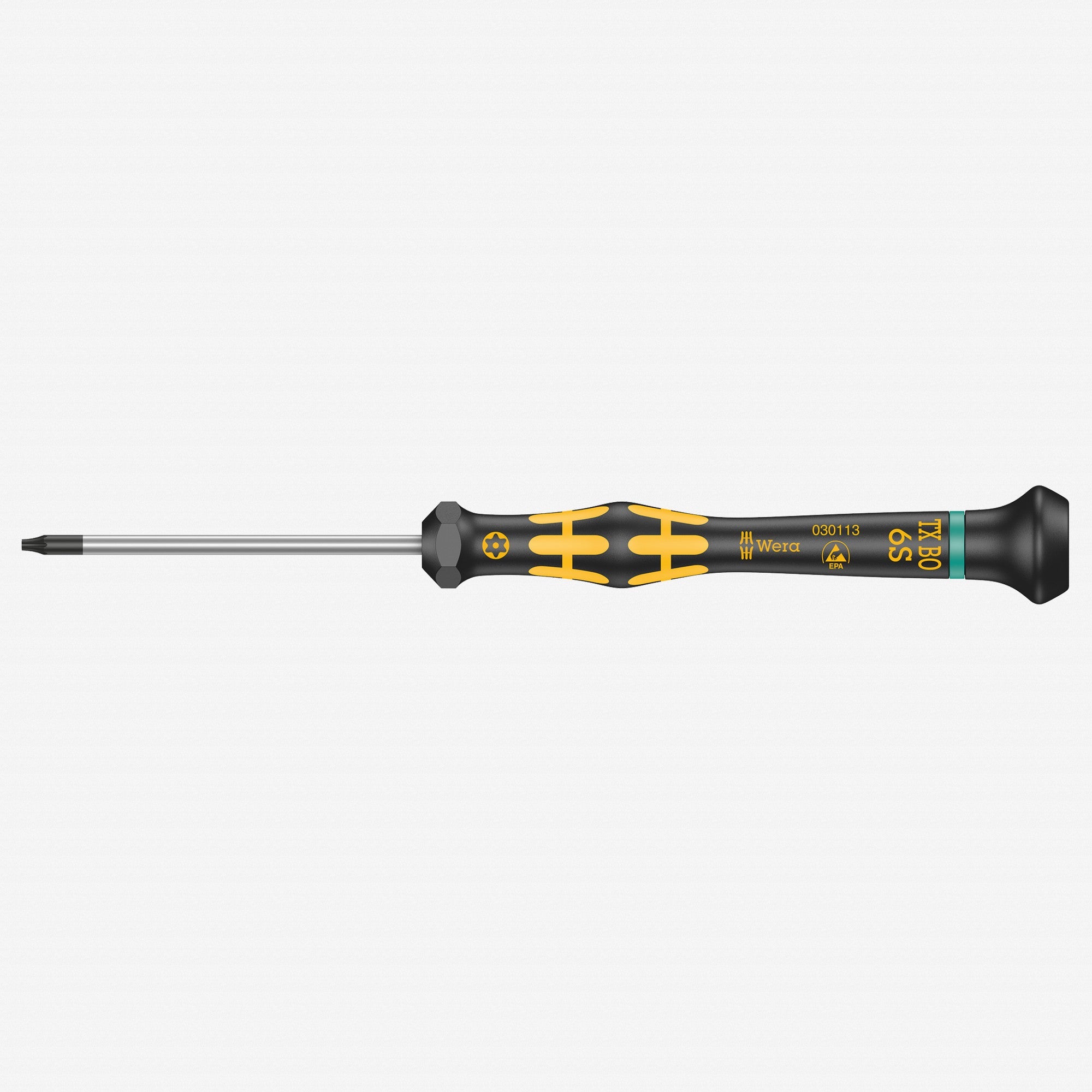 Wera 030113 ESD Kraftform Micro Security TORX Precision Screwdriver, T6s