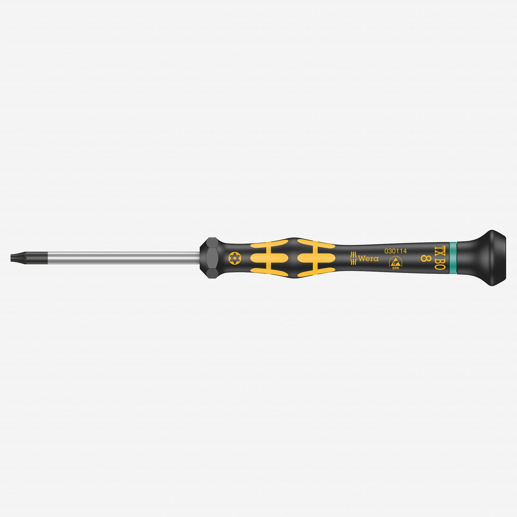 Wera 030114 ESD Kraftform Micro Security TORX Precision Screwdriver, T8s