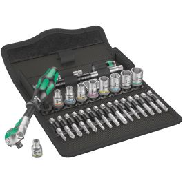 Wera 05004016001 1/4" Drive Zyklop Speed Ratchet Set - 28 Pieces