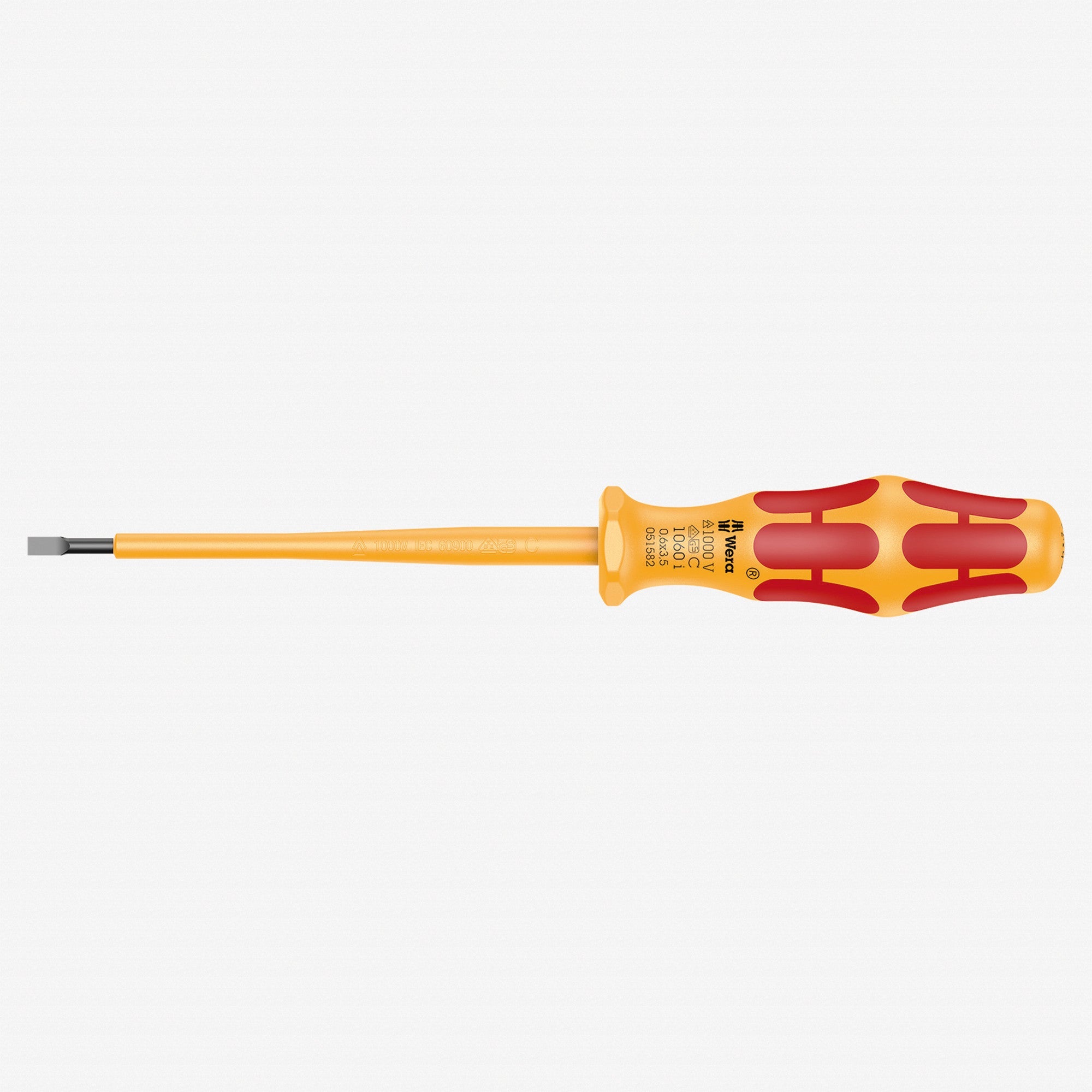 Wera 051582 Kraftform VDE Slotted Screwdriver, 3.5 x 100mm