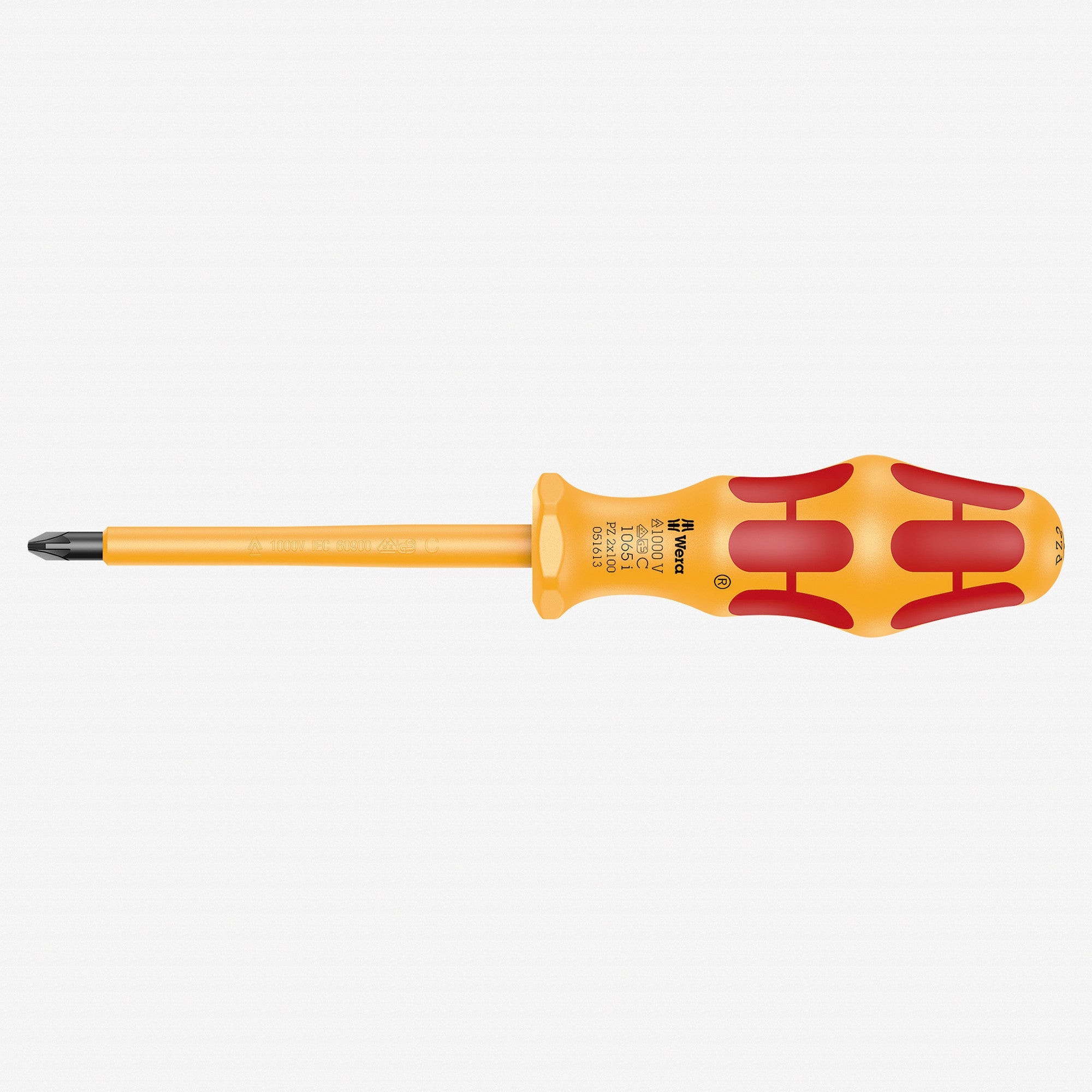 Wera 051613 Kraftform VDE Pozidriv Screwdriver, #2 x 100mm