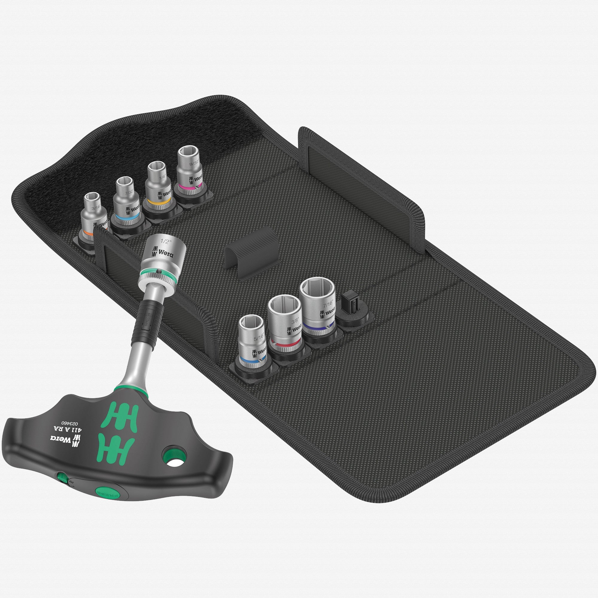 Wera 057474 Kraftform Kompakt 400 RA Imperial Set 2, 9 Pieces
