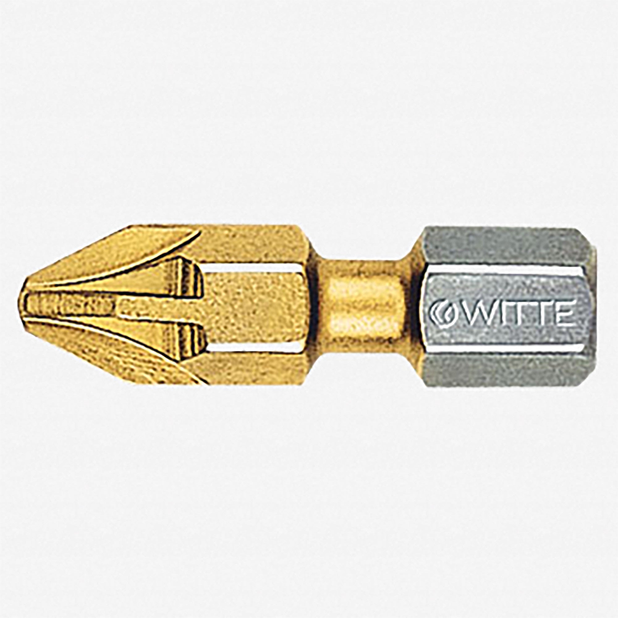 Witte Maxx Titanium-Nitride Bitflex Pozidriv Bit, #2 x 25mm