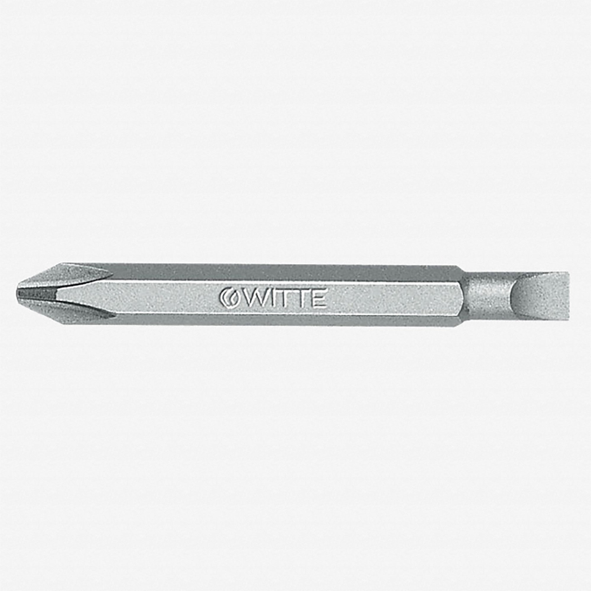 Witte Pro Double-ended Slotted/Phillips Bit, #1 + 0.6 x 4.5 x 60mm