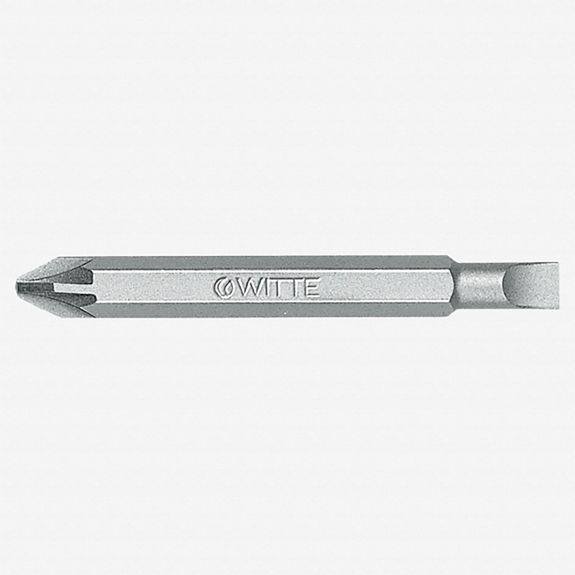 Witte Pro Double-ended Slotted/Pozidriv Bit, #2 + 0.8 x 5.5 x 60mm